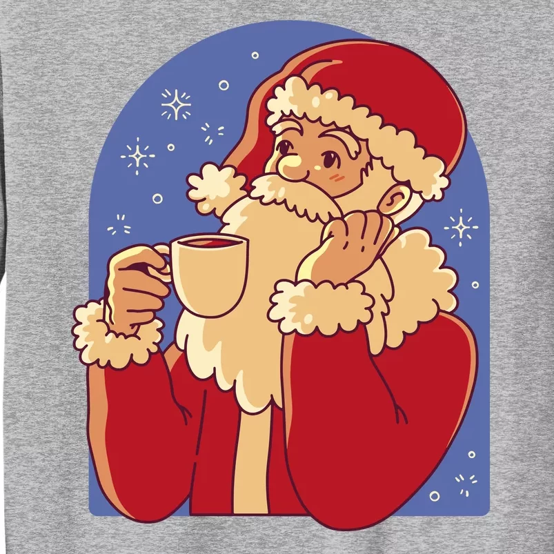 Santa Claus Hot Coco Christmas Holiday Tall Sweatshirt