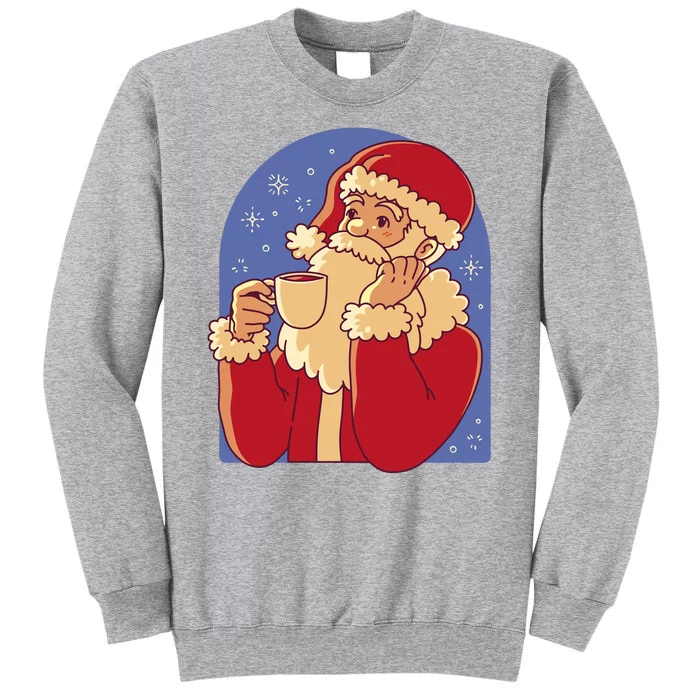 Santa Claus Hot Coco Christmas Holiday Tall Sweatshirt