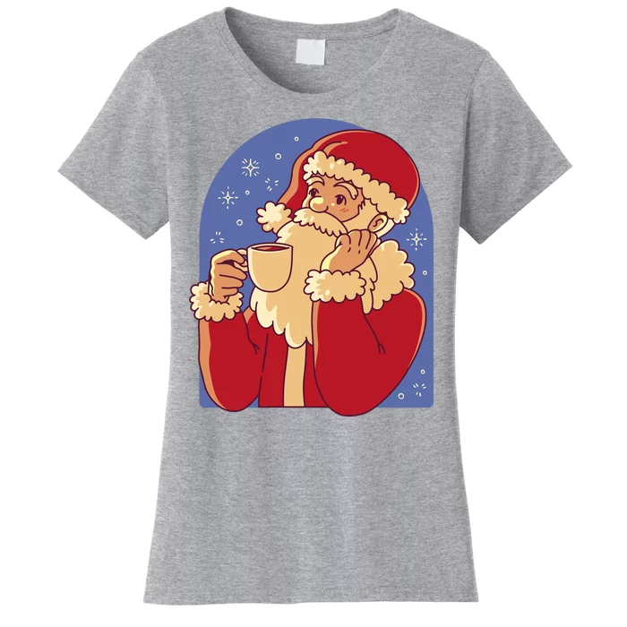 Santa Claus Hot Coco Christmas Holiday Women's T-Shirt