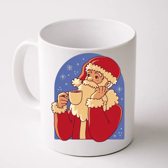 Santa Claus Hot Coco Christmas Holiday Front & Back Coffee Mug