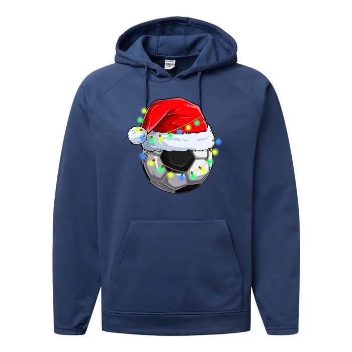 Soccer Christmas Holiday Gift Performance Fleece Hoodie