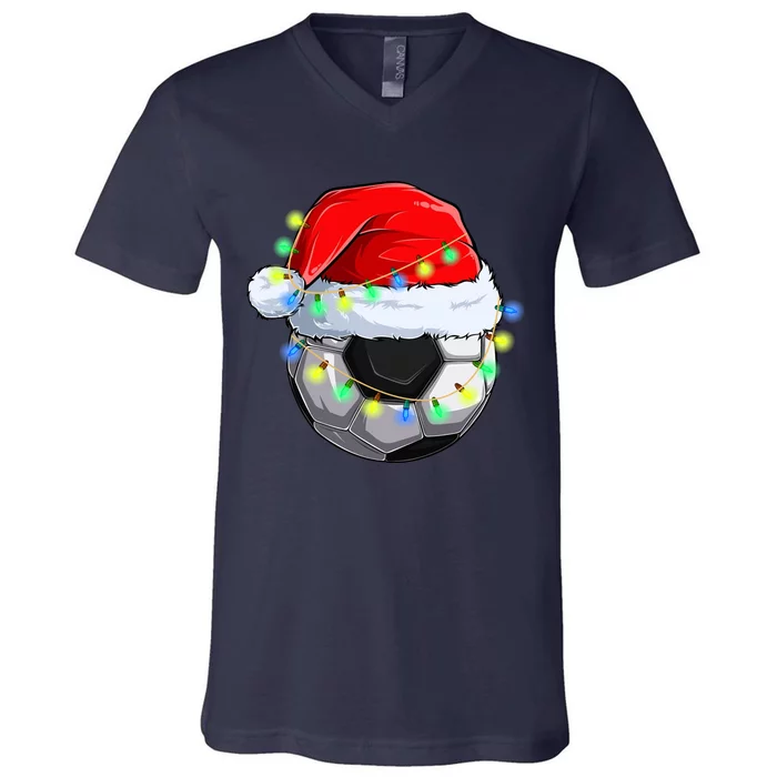 Soccer Christmas Holiday Gift V-Neck T-Shirt