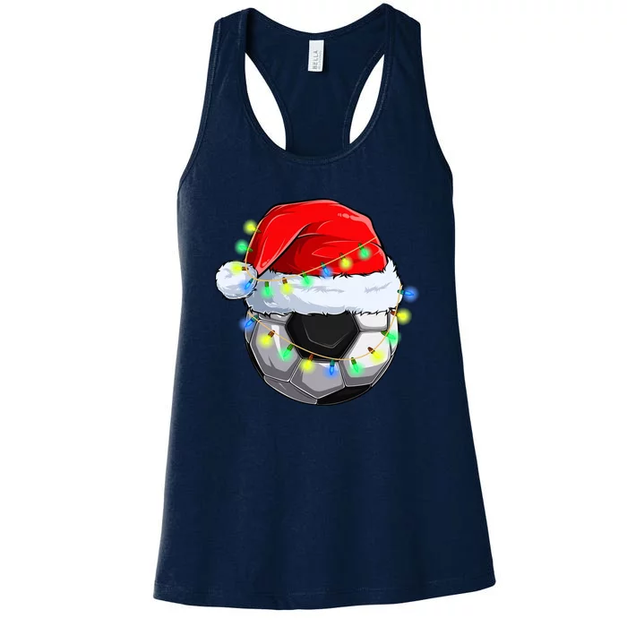 Soccer Christmas Holiday Gift Women's Racerback Tank