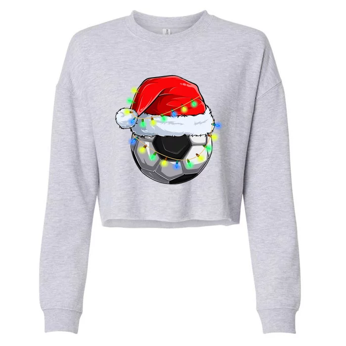 Soccer Christmas Holiday Gift Cropped Pullover Crew