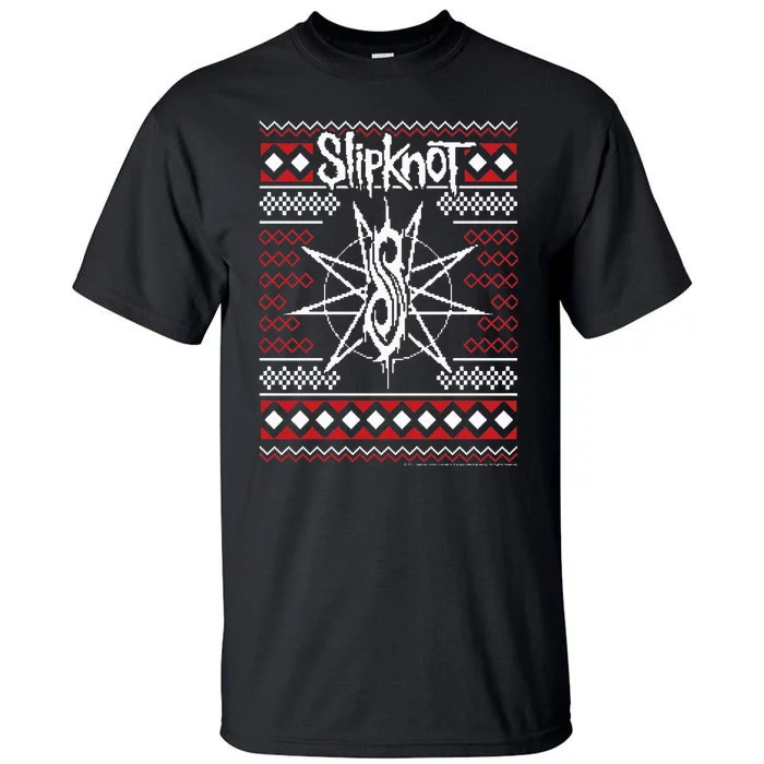 Slipknot Christmas Holiday Ugly XMas Sweater by Rock Off Tall T-Shirt