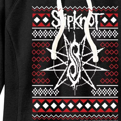 Slipknot Christmas Holiday Ugly XMas Sweater by Rock Off Women's Fleece Hoodie