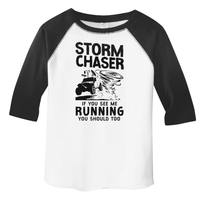 Storm Chaser Hurricane Meteorology Tornado Storm Chaser If Toddler Fine Jersey T-Shirt