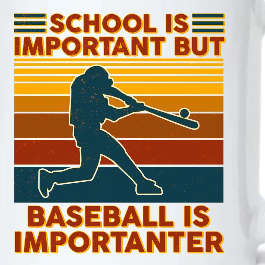 School Is Important But Baseball Is Importanter Black Color Changing Mug