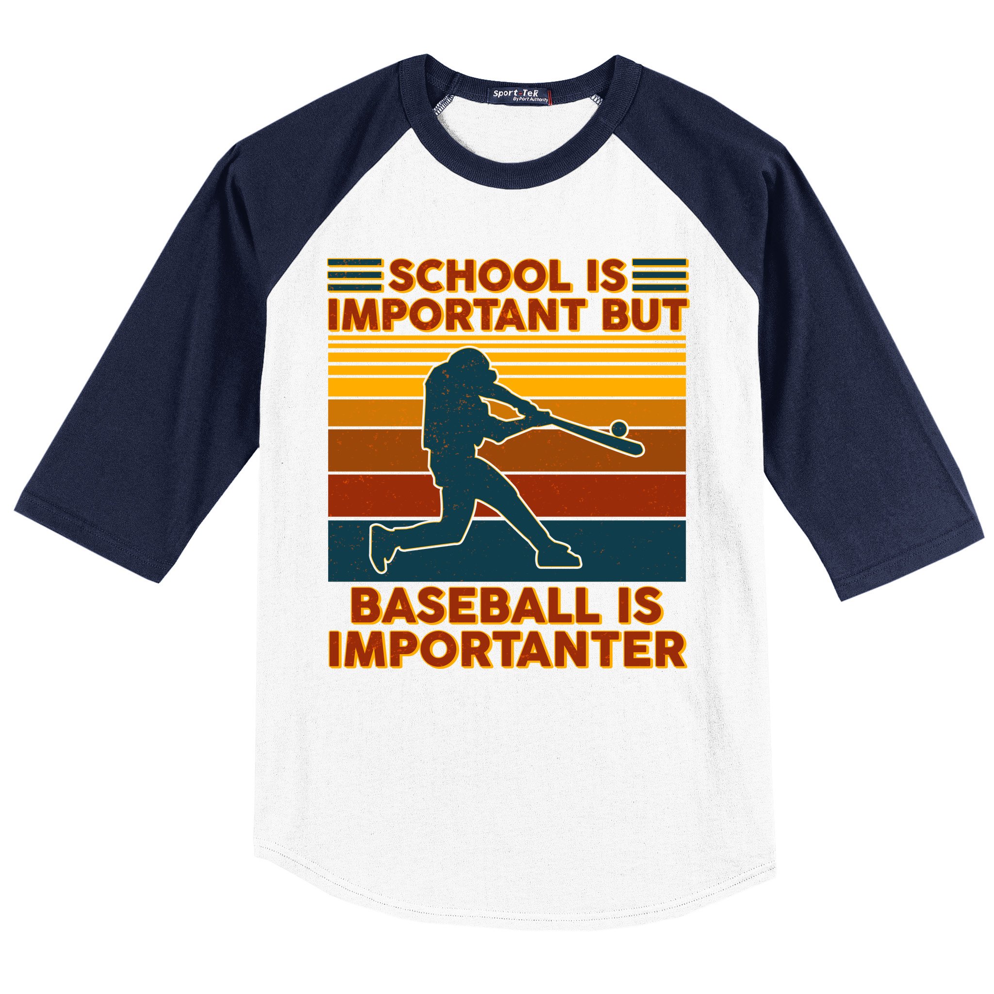 Funny Baseball Shirt - School Is Important But Baseball Is Importanter Back  To School T-Shirt by Really Awesome Shirts