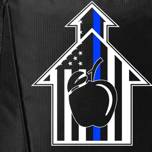 School Police Blue Thin Line City Backpack