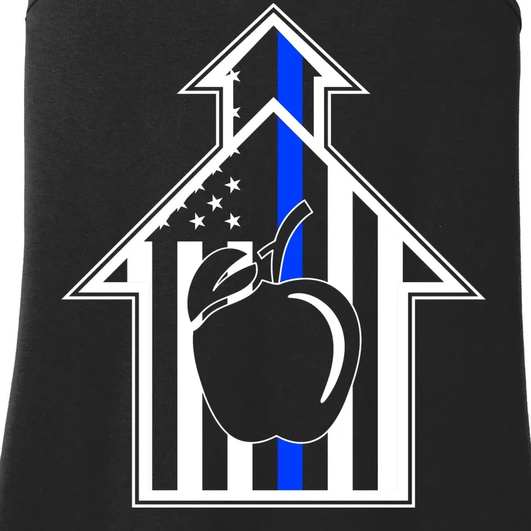 School Police Blue Thin Line Ladies Essential Tank