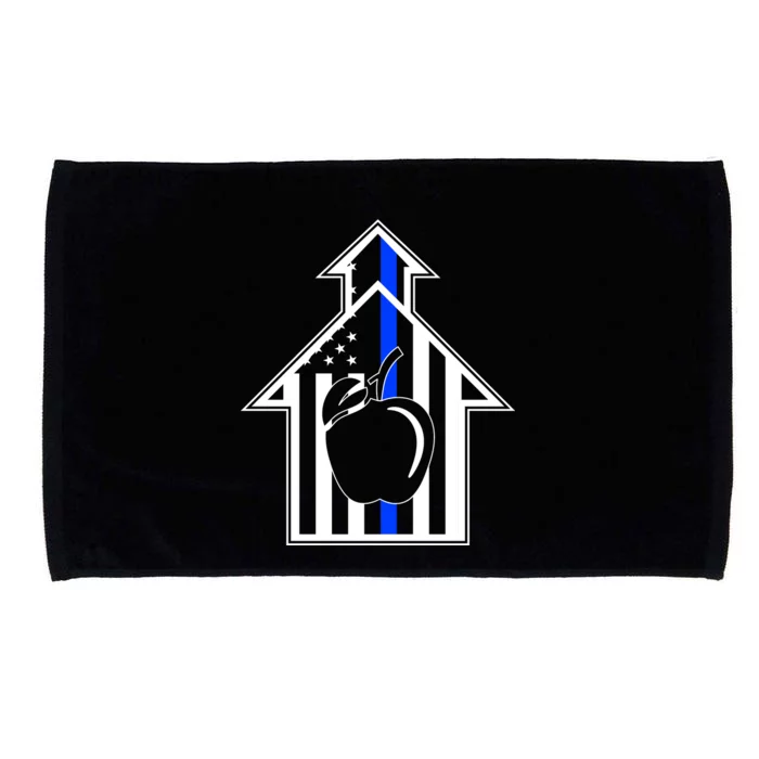 School Police Blue Thin Line Microfiber Hand Towel