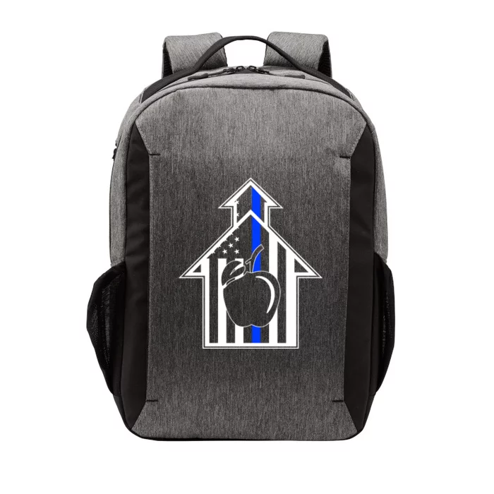 School Police Blue Thin Line Vector Backpack