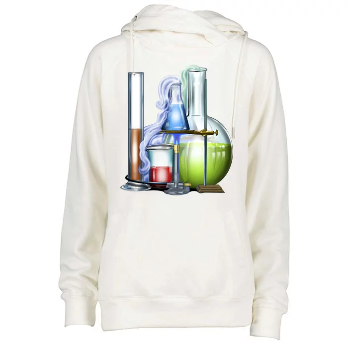 School Science Beakers Womens Funnel Neck Pullover Hood