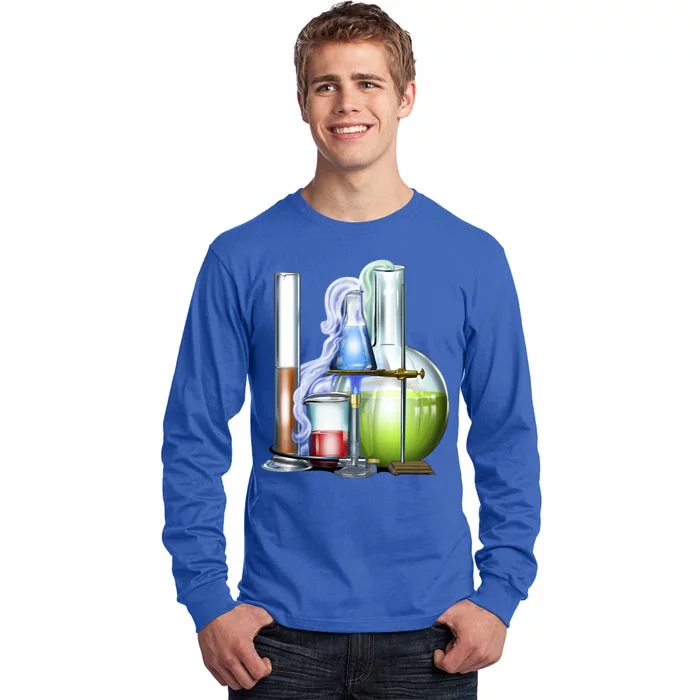 School Science Beakers Tall Long Sleeve T-Shirt