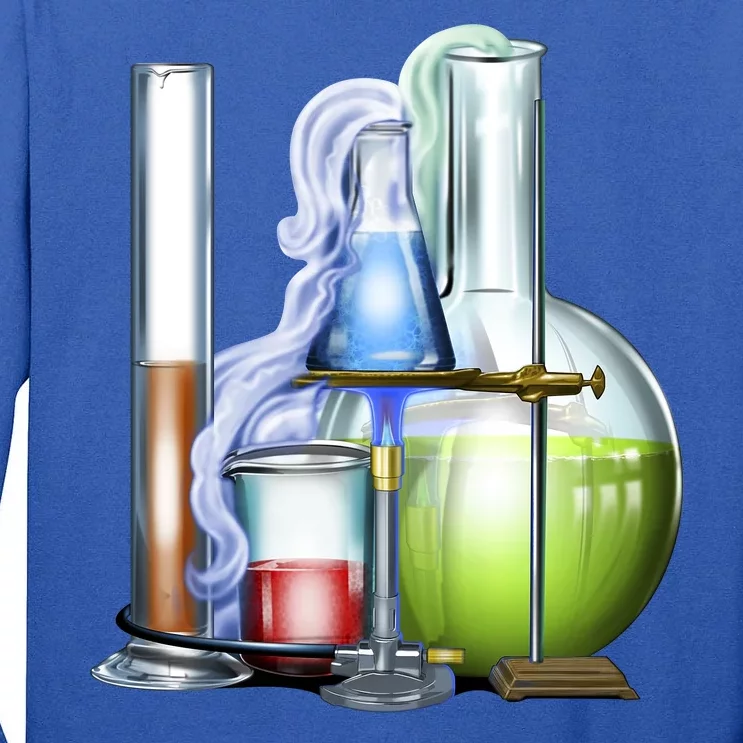 School Science Beakers Tall Long Sleeve T-Shirt