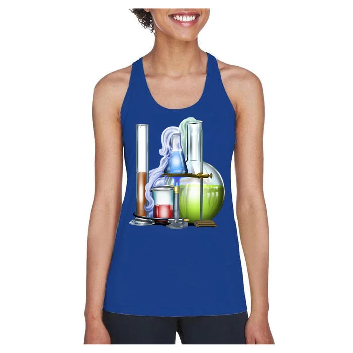 School Science Beakers Women's Racerback Tank