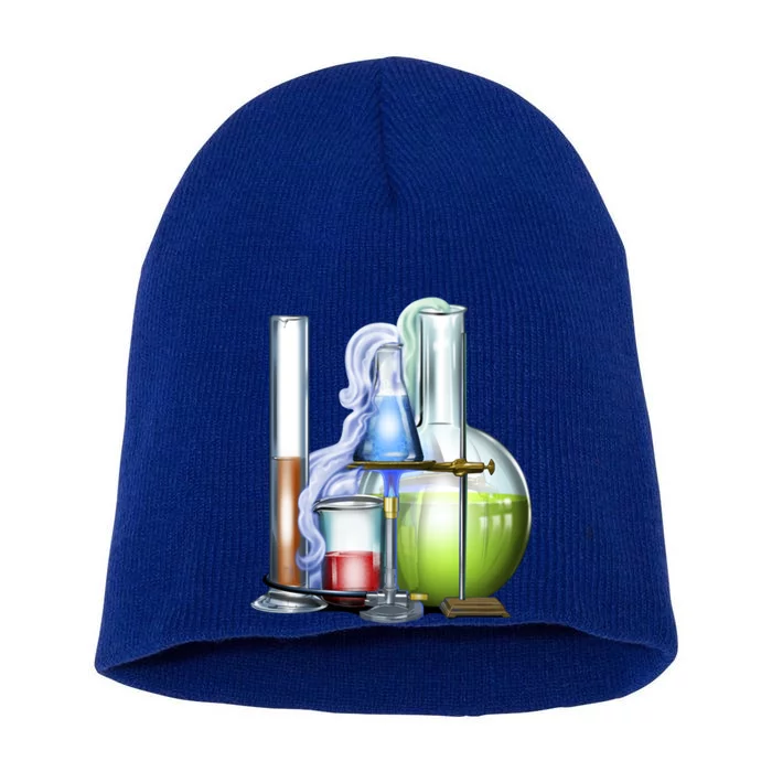 School Science Beakers Short Acrylic Beanie