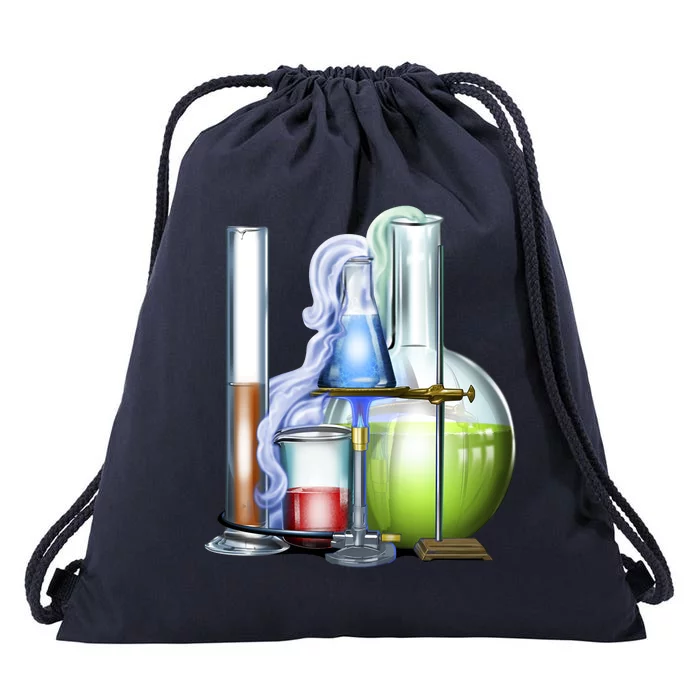 School Science Beakers Drawstring Bag