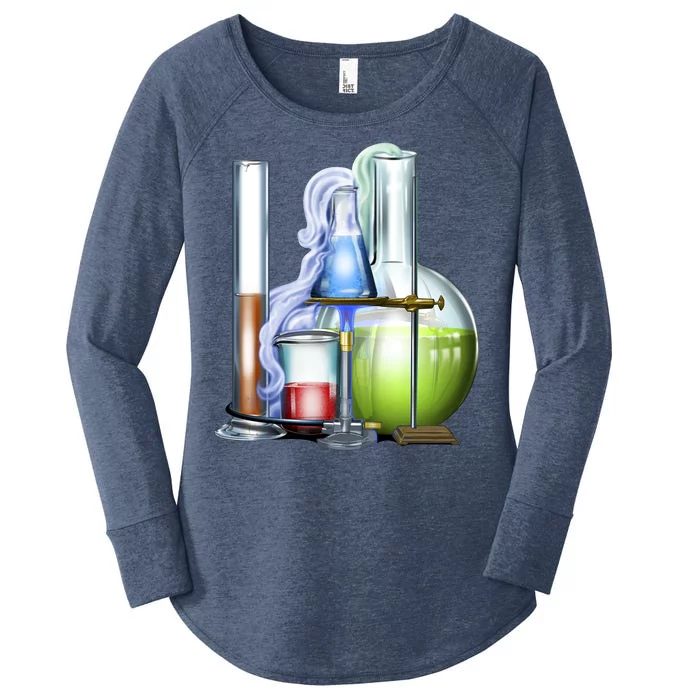 School Science Beakers Women's Perfect Tri Tunic Long Sleeve Shirt