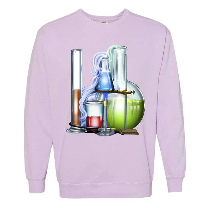 School Science Beakers Garment-Dyed Sweatshirt