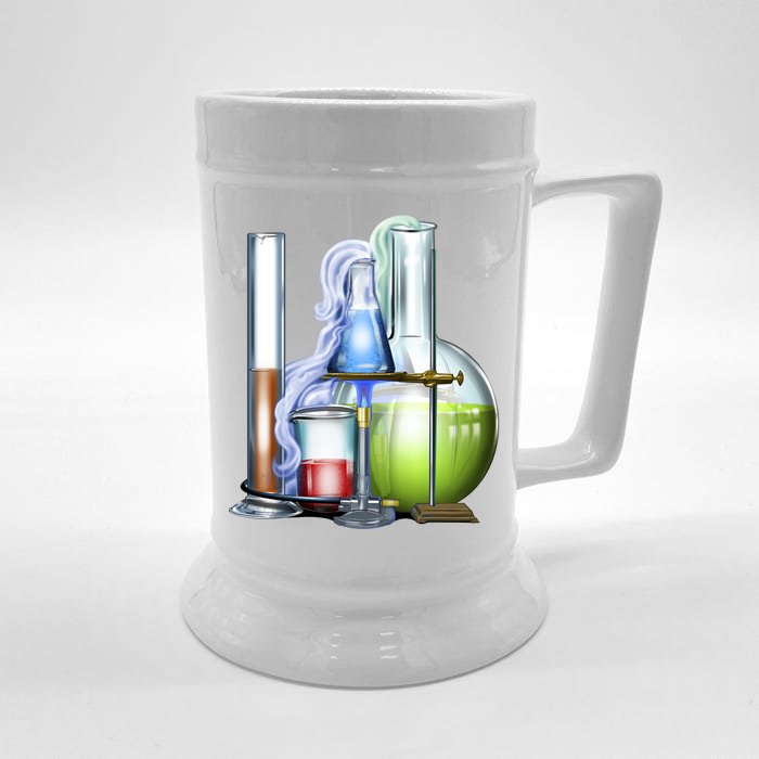 School Science Beakers Front & Back Beer Stein