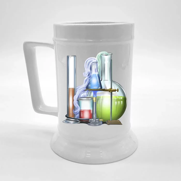 School Science Beakers Front & Back Beer Stein