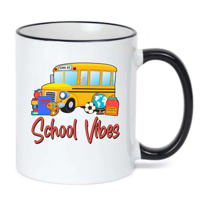 School Vibes Back to School Black Color Changing Mug