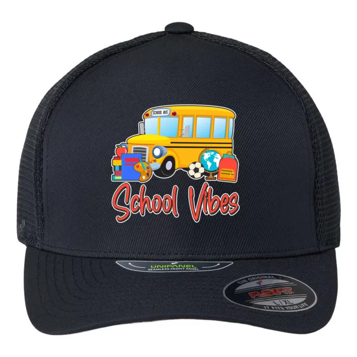 School Vibes Back to School Flexfit Unipanel Trucker Cap