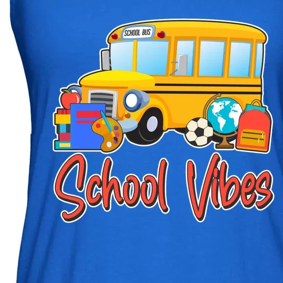 School Vibes Back to School Ladies Essential Flowy Tank