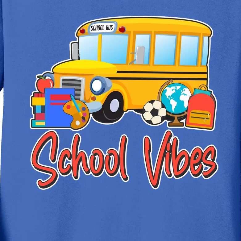 School Vibes Back to School Kids Long Sleeve Shirt