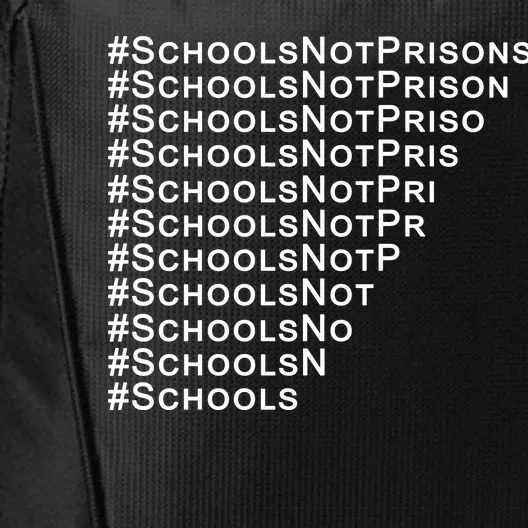 Schools Not Prisons City Backpack