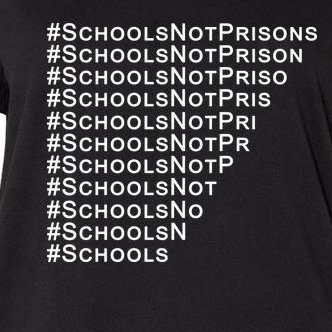 Schools Not Prisons Women's V-Neck Plus Size T-Shirt