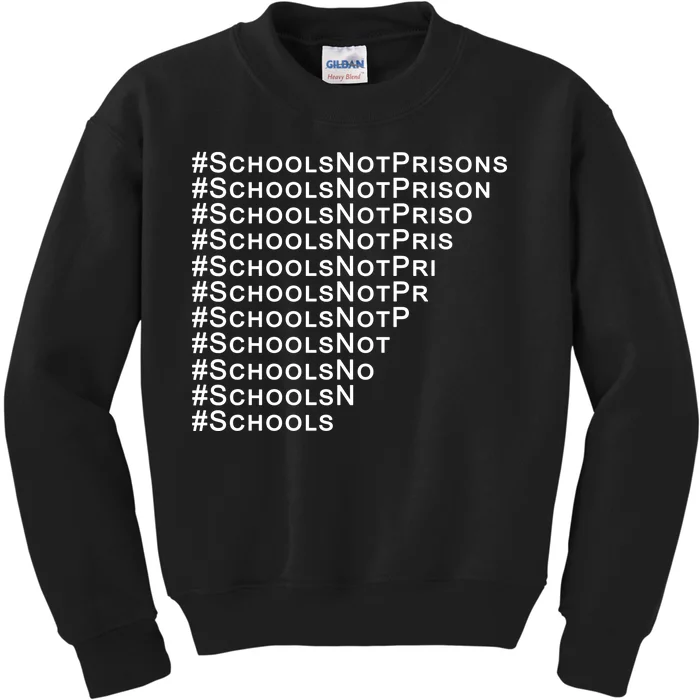 Schools Not Prisons Kids Sweatshirt