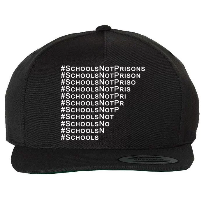 Schools Not Prisons Wool Snapback Cap