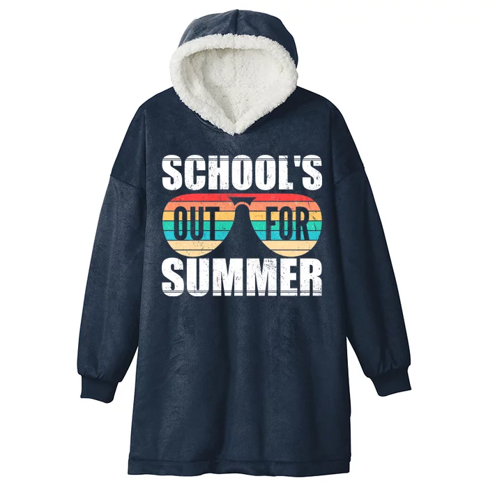 School's Out For Summer Shades Hooded Wearable Blanket