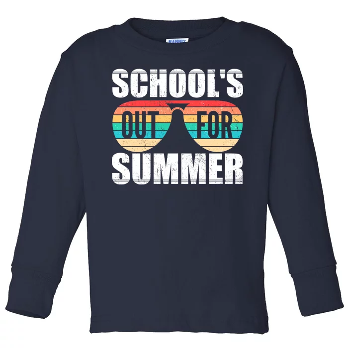 School's Out For Summer Shades Toddler Long Sleeve Shirt