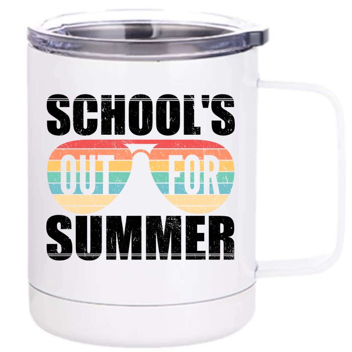 School's Out For Summer Shades Front & Back 12oz Stainless Steel Tumbler Cup