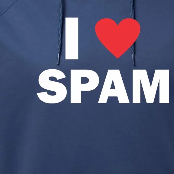 Spam Collection I Love Spam Gift Black Small Performance Fleece Hoodie