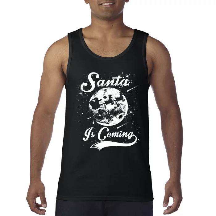 Santa Claus Is Coming Funny Merry Christmas Tank Top