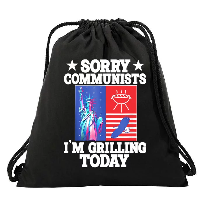 Sorry Communists IM Grilling Today Drawstring Bag