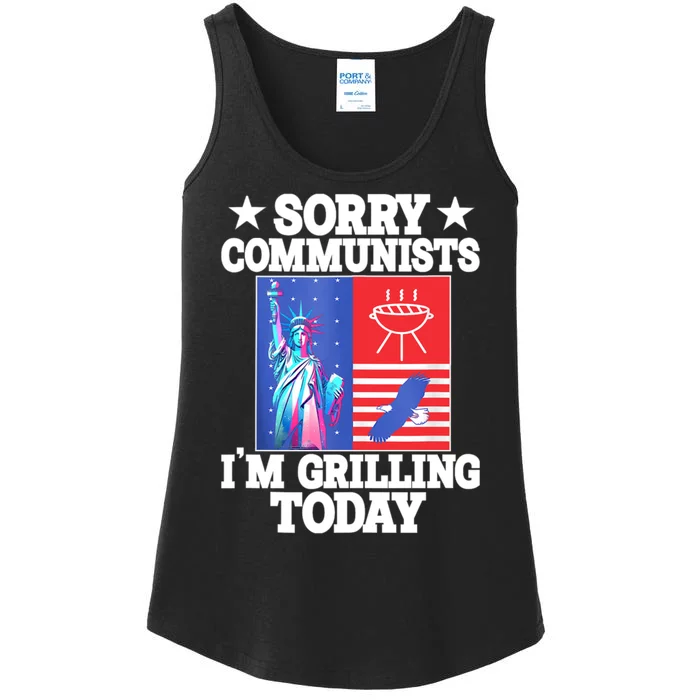 Sorry Communists IM Grilling Today Ladies Essential Tank