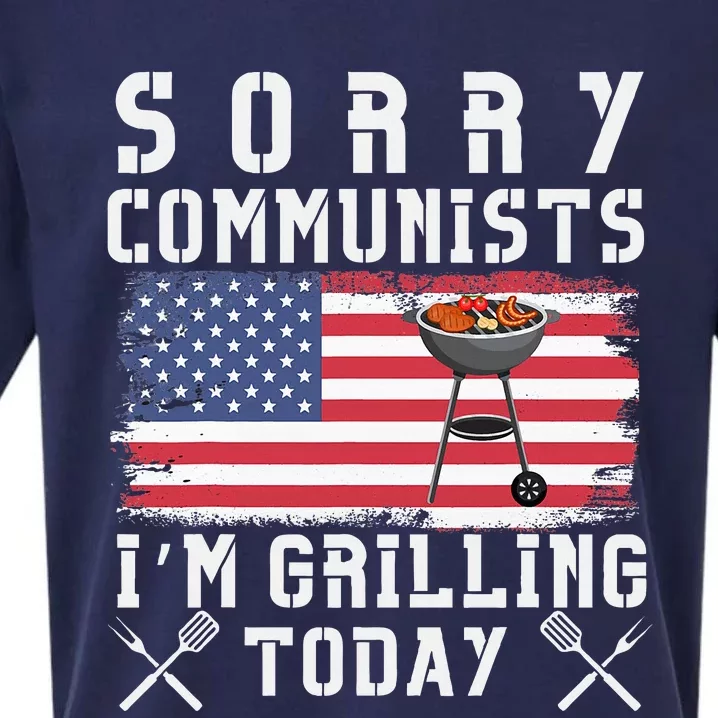 Sorry Communists IM Grilling Today Sueded Cloud Jersey T-Shirt