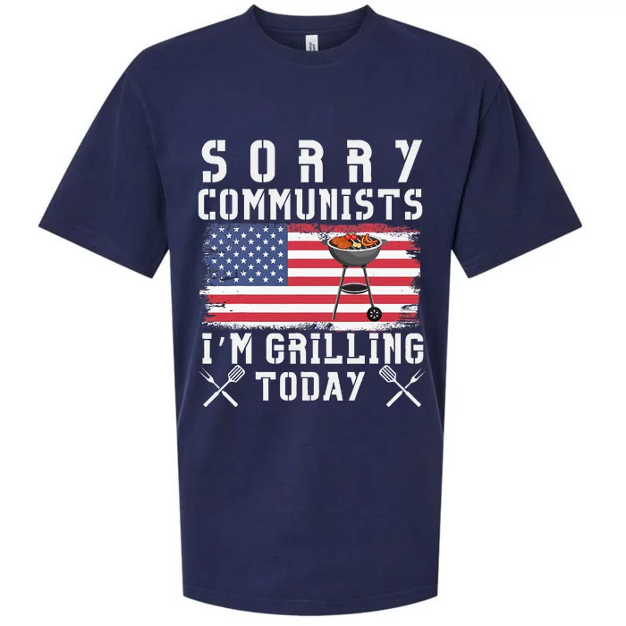 Sorry Communists IM Grilling Today Sueded Cloud Jersey T-Shirt