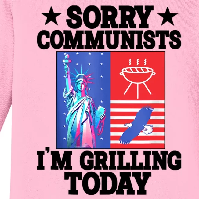 Sorry Communists IM Grilling Today Baby Long Sleeve Bodysuit