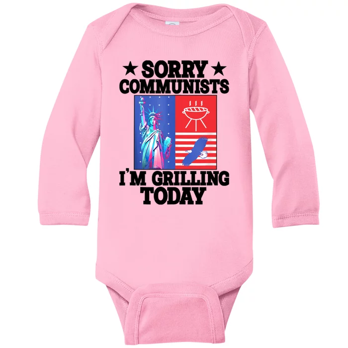 Sorry Communists IM Grilling Today Baby Long Sleeve Bodysuit