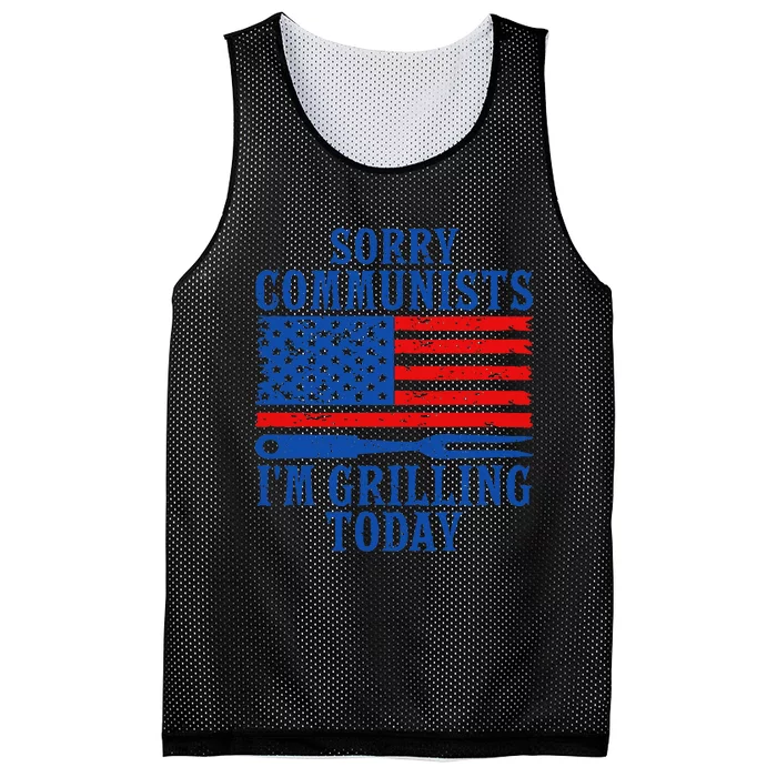 Sorry Communists IM Grilling Today Mesh Reversible Basketball Jersey Tank