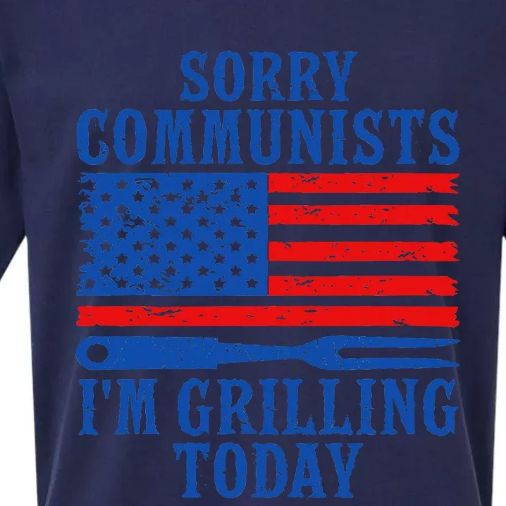 Sorry Communists IM Grilling Today Sueded Cloud Jersey T-Shirt