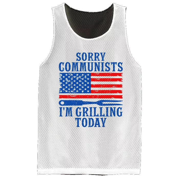 Sorry Communists IM Grilling Today Mesh Reversible Basketball Jersey Tank