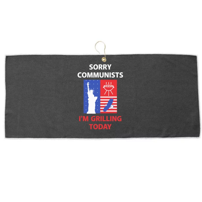 Sorry Communists IM Grilling Today Large Microfiber Waffle Golf Towel